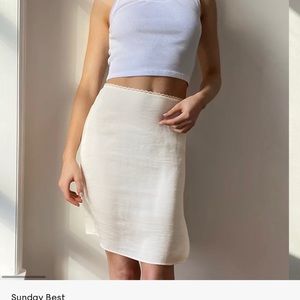 aritzia silk skirt